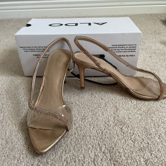 Aldo rose gold heels